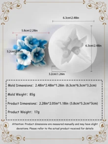 Molde de silicona con forma de flor 3D | Manualidades DIY de jabón, vela, yeso aromático | Decoración del hogar, ornamento de escritorio, fondo de fotografía