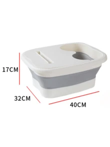 1 bac de massage des pieds pliable. Il s'agit d'un bain de pieds ménager en plastique, conçu pour préserver la santé. Équipé d'un bouclier thermique et d'une fonction de massage. Ce bac de bain de pieds convient aux adultes. Bac de bain de pieds pliable paresseux pour la maison, seau de massage des pieds portable en plastique