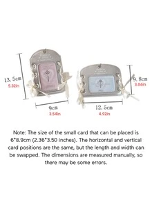 Silver PU Leather Card Holder – Ins Ballet-Themed 3-Inch Card Display Pendant With DIY Ribbon. - Silver - View 11