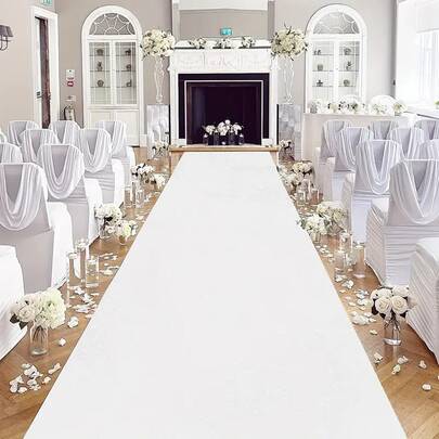 Tapis blanc jetable pour événements, allée de fête, cérémonie de mariage, célébration d'ouverture, scène, tapis d'accueil, utilisation commerciale extérieure