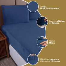 3-Piece Soft Plush Blanket Sheet Set Kit Single/Double/Queen And King For Winter - 鏽棕色 - 查看 5