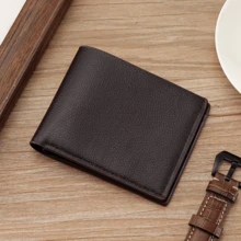 1-3pcs/Set Men's PU Leather Short Wallet, Fashionable Plaid Soft Wallet, Black Business Wallet With Coin Pouch, Large Capacity Multi-Card Slots, Can Hold Large Bills, Minimalist Coin Pocket, Credit Card/Bank Card/ID/Photo Card Slots, Bifold Credit Card Slots With ID Window - Multicolor - View 9