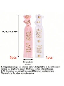 10 Pcs BRIDE Bachelorette Party Bracelets, 1pc White BRIDE+9pcs Pink BRIDE, Bridal Decoration Accessories, Party Wedding Bridal Shower Supplies