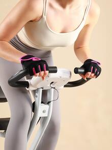 1双 - 男女款露指骑行手套专业健身房防滑透气半指夏季钓鱼女士自行车手套 - 彩色 - 查看 4