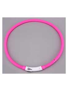 1pc LED Glowing Dog Collar, Silicone + ABS Material, Freely Trimmed, USB Rechargeable, Bright & Long-Lasting Luminous Collar, Anti-Lost For Pets At Night, Available In Red/Yellow/Orange/White/Blue/Pink/Green/Multi-Color