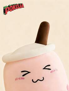 POKOJA LAND 奶茶杯形状毛绒玩具可爱时尚装饰派对、礼物、房间装饰、可爱毛绒玩具、礼物、学校 - 粉色 - 查看 2