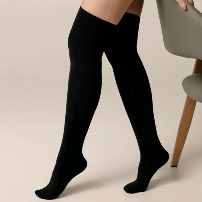 1켤레 여성 섹시 블랙 허벅지 높이 양말, 할로윈, 크리스마스, 코스프레에 적합