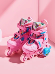 FREE STAR Beginner Roller Skates With Auxiliary Wheels, Balance Assist Roller Skating Shoes Set, Easy To Learn For Men And Women, Outdoor Inline Skates