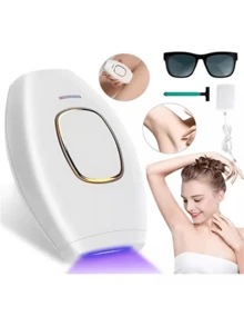Dispositivo indoloro de eliminación de vello por IPL para uso doméstico,dispositivo de depilación láser,depiladora portátil móvil,depiladoras Permanente para hombres y mujeres,dispositivo de depilación doméstico,eliminador de vello duradero - Blanco - Ver 3