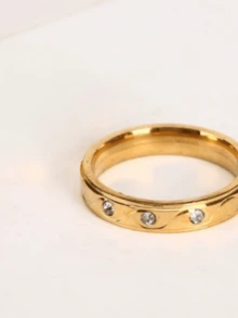 Titanium Steel Cross Stainless Steel Plain Geometric Ring