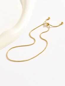 1pc Fashionable Drawstring Stainless Steel Anklet, Minimalist Versatile Foot Jewelry Suitable For All Occasions