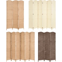 Solid Weave Hand Made Wicker Room Divider - Choice Of Size And Colour - Natural - View 1