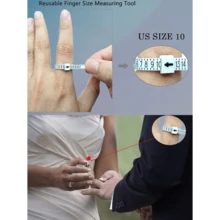 1pc White Soft Ring Sizer, Measuring Tool For Ring Size, Jewelry Measuring Tape