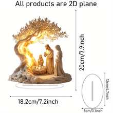 1 Stück neue Weihnachts-Heimdekoration Tischaufsteller. Dieser 2D Acryl Weihnachtsbaum Karussell-Ständer ist perfekt zum Verschenken, für die Heimdekoration und als Neujahrsgeschenk. Er eignet sich hervorragend für Wohnzimmer und andere Räume. Er beinhaltet auch Weihnachtsmann, Elch und Schlitten Ornamente sowie Weihnachtsbaum Dekorationen.