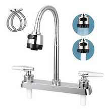 Grifo de cocina, grifo giratorio de 360° de acero inoxidable - Cromo - Ver 6