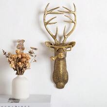 MINGZHANG 1pc Faux Copper Colored Animal Wall Decor, Resin Crafts For Indoor Dining Room, Bedroom, Living Room Decoration Room Decors Garden Decor Wedding Decor Home Decors - 彩色 - 查看 3