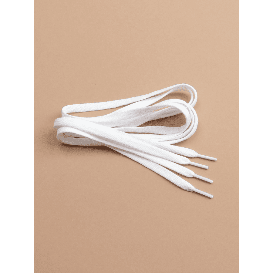 1 Pair Flat Polyester Woven Shoelaces For Sneakers, Multicolor Options Like Red And Blue, Suitable For Couples