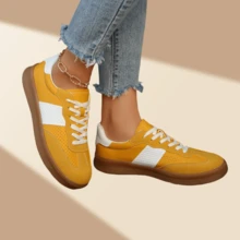 Women's Fashion Casual Sneakers, New Vintage Lightweight Slip-On Shoes For Spring/Autumn, Casual Lace-Up Commute/Party/Work Shoes