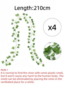 4/12/24Pcs Fake Vines With Leaves For Room Decor,Artificial Ivy Greenery Garland, Fake Vines Hanging Plants Backdrop For Home Decor,Garden Decor,Wall Decor,Bedroom Decor,Wedding Decoration,Table Decoration,Party Decorations,Birthday Decoration,Indoor Outdoor Decor,Christmas Decorations