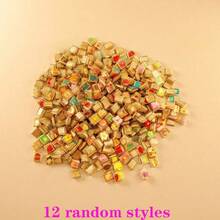 20pcs Random Style Fashionable Gold-Color Italian Charm Bracelets, Stainless Steel Jewelry Making, Random Module Combination Charm DIY Handmade Bracelets, Anklets, Rings, Necklaces, Charms, Amulets, Small Accessories, Jewelry Making Crafts - Gold - View 8