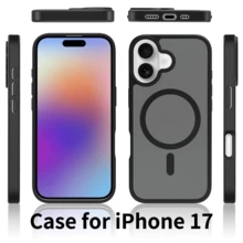 Funda protectora antideslizante de 2 en 1 con acabado mate y magnética compatible con iPhone 17