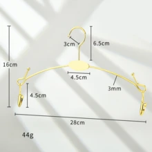 Perchas 10-30PCS Metal Ropa Interior Sujetador Rack Durable Moda Ropa Perchas gancho Lencería tienda Mostrar Percha con Clips - Rosa Oxidada - Ver 11