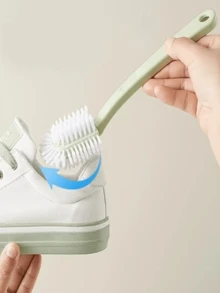 Brosse à chaussures multifonctionnelle à cinq côtés, brosse de lavage en plastique à poils durs, brosse de nettoyage ménagère à long manche, brosse de lavage de chaussures circulaire, brosse à chaussures durable 5-en-1 : fabriquée en plastique, nettoyage efficace, brosse de lessive ménagère, outil de nettoyage de chaussures