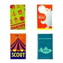 STARTUPS+MOVING WILD+SCOUT+DEEP SEA ADVENTURE|2-6 名玩家|20-40 分钟|4 合 1 社交互动棋盘游戏套装，适合多人派对、家庭聚会、团队建设和生日礼物 - 多色 - 查看 1