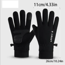 1pc Plush Touchscreen Gloves, Unisex Autumn/Winter New Warm Thickened Anti-Slip Gloves - Suitable For Cold Weather Activities, Outdoor Sports And Daily Use