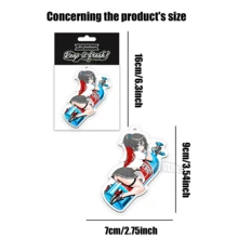 JDM STYLE,Cool Anime Girl Wtih Car Design, Car Air Fresheners - Hanging Rearview Mirror Scented Tablets, Cool Automotive Decor, Paper-Based Vehicle Air Freshener Combo Set With Assorted Designs, Gift For Friends - Multicolor - View 10