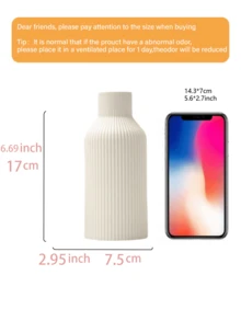 1 Stück/Set Weiße Vase - 3/1 dekorative kleine Vasen, moderne bohemian rustikale Heimdekoration, inklusive Schilfrohr und getrocknete Blumen Dekoration, kreativer Ständer, kann auf Schreibtisch, Bücherregal, Eingangsbereich platziert werden - Retro Morandi Vasensatz, Handwerksausstellung, TV-Schrank Soft-Dekoration, beige Vase, Blumengeschenk, Geburtstags- oder Abschlussgeschenk - Verschiedenfarbig - Übersicht 10