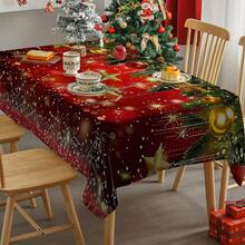 1/20 pièces Nappe de Noël, boules de Noël, motif d'étoiles décoration. Nappe de table festive pour la restauration, les fêtes et la décoration de la maison - Matériau durable, fabriqué à la machine, parfait pour les cadeaux de Noël et les célébrations du Nouvel An, décorations de table de Noël, décorations de Noël - Multicolore - Voir 13