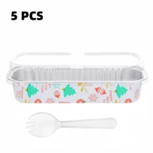 50/25 عبوة صواني كعك صغيرة صواني رغيف صغيرة مع أغطية وملاعق، صواني ألومنيوم مطلية بالقصدير سعة 6.8 أونصة، أكواب حلوى فردية حاويات للحفلات والنزهات