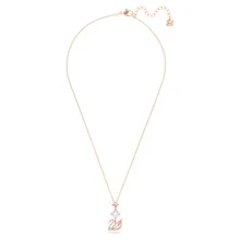 SWAROVSKI DAZZLING SWAN Light Luxury Jewelry Women's Dazzling Swan Women's Necklace Women's Light Luxury Pendant Clavicle Chain Gift For Girlfriend, Teacher, Lover, Child, Mother Birthday Gift Christmas Gift - Rose Gold - View 9