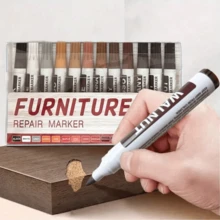 12Pcs Multi Colors Furniture Repair Marker, Wooden Cabinet And Floor Repair Marker, Scratch Recovery Kit And Touch Up Paint Pen