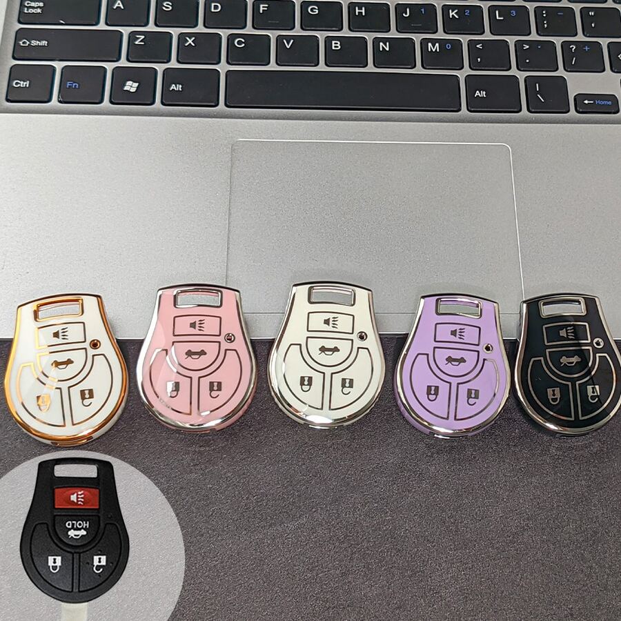 1pc Nissan Sylphy/Sunny/Tiida/Livina/Bluebird Key Fob Cover Case Holder - Multicolor - View 1