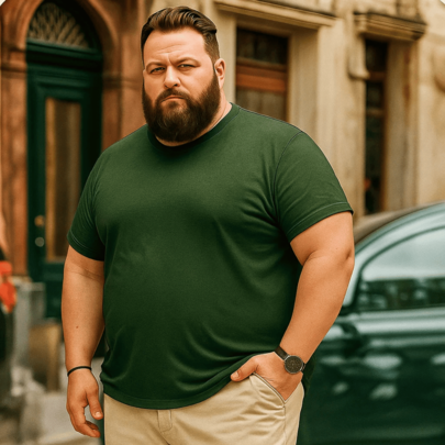 Camiseta Blusa Masculina Plus Size Manga Curta Verão Várias Cores Básica Lisa G1 ao G5