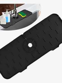 Practical Gray Sink Drain Mat Silicone Kitchen Soap Drainer Black Sink Mat - 矽膠墊 - 查看 4
