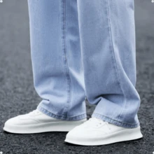 Men's Baggy Denim Wide Carpenter Jeans In 100% Cotton Premium Fabric Dazzling For Casual Work Everyday - Sizes 36 To 48 - 淺色水洗藍 - 查看 4