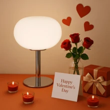 Luxury Pink Glass Table Lamp Romantic Bedside Lighting Premium Mushroom Lamp Holiday Gift For Christmas Valentines Day