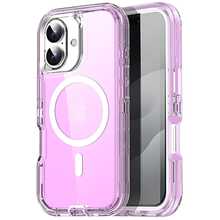 适用于 iPhone 16/15/14/13/12/11 系列透明手机壳，兼容 MagSafe，三层磁性充电盒，iPhone 16 Pro Max 重型防震防摔手机壳，适用于圣诞节、生日、新年礼物、冬季、送给家人、朋友、生日、女朋友、男朋友的礼物 - 紫色 - 查看 29