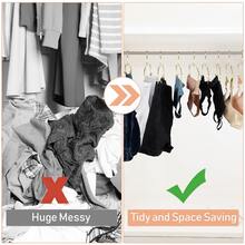 Perchas 10-30PCS Metal Ropa Interior Sujetador Rack Durable Moda Ropa Perchas gancho Lencería tienda Mostrar Percha con Clips - Rosa Oxidada - Ver 8