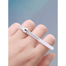 1pc White Soft Ring Sizer, Measuring Tool For Ring Size, Jewelry Measuring Tape