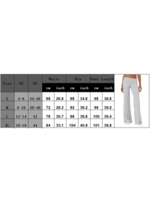 Womens Fold Over Yoga Pants Low Waist Contrast Color Wide Leg Flare Pants Sweatpants Fall Clothes For Women - 黑色 - 查看 6