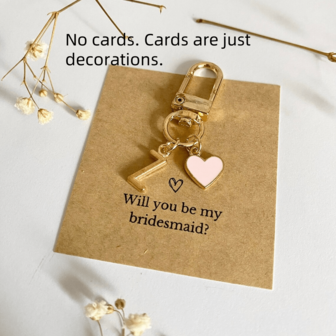 Personalisierter Brautjungfern-Anhänger, inklusive Initialbuchstabe und Geschenknachricht / Brautjungfern-Vorschlag | Schlüsselanhänger-Accessoire | Hochzeitsgeschenk | Individualisierter Anhänger