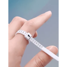 1pc White Soft Ring Sizer, Measuring Tool For Ring Size, Jewelry Measuring Tape