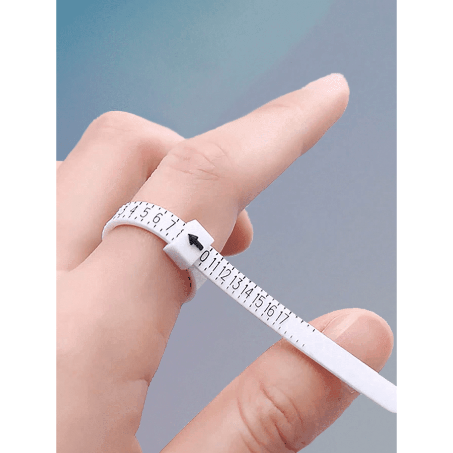 1pc White Soft Ring Sizer, Measuring Tool For Ring Size, Jewelry Measuring Tape