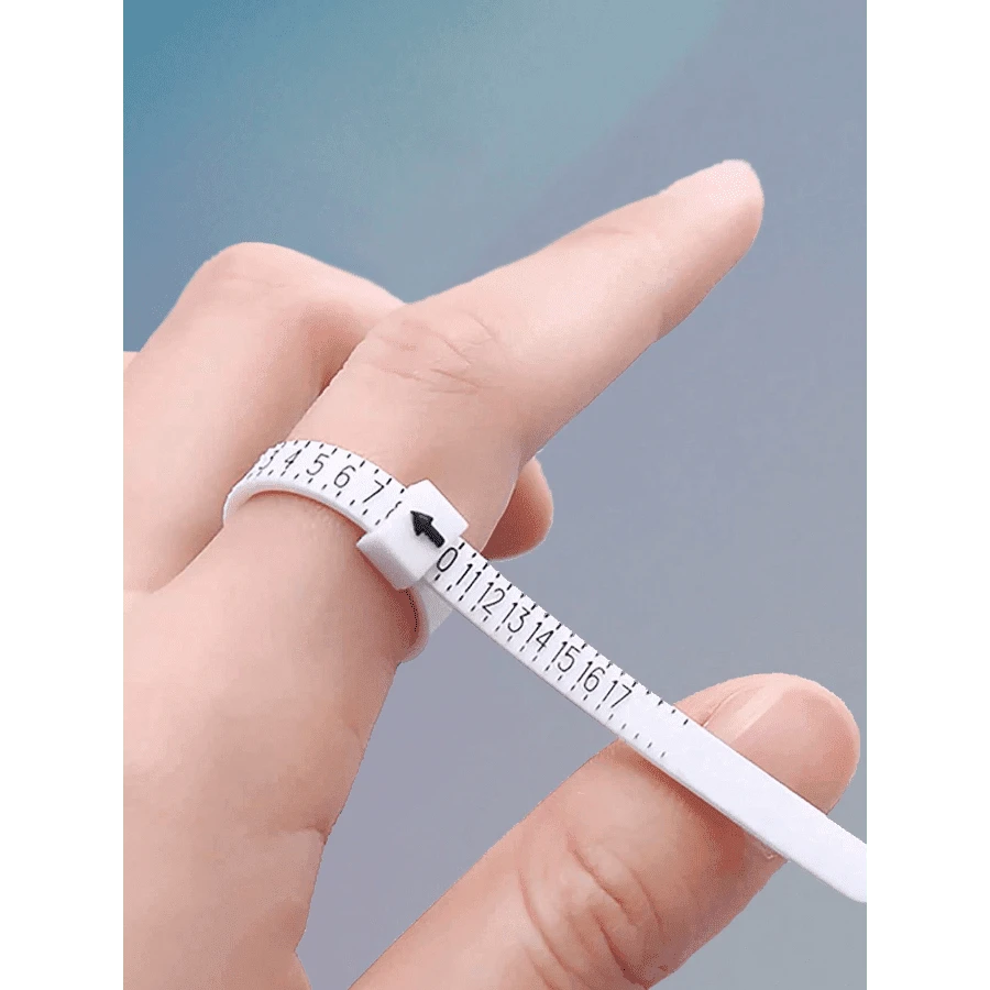 1pc White Soft Ring Sizer, Measuring Tool For Ring Size, Jewelry Measuring Tape