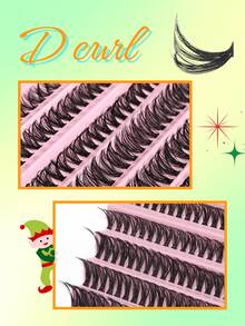 200 racimos de pestañas postizas de volumen independiente D 40D con cepillo y pinzas para pestañas - Combinaciones de múltiples longitudes de 10-16 mm, racimos de pestañas 3D esponjosas y segmentadas, imitación de pestañas de visón suaves y naturales, adecuadas para maquillaje DIY, fáciles de aplicar, reutilizables, aptas para principiantes, adecuadas para el hogar, fiestas, uso diario, Halloween y Navidad, imprescindibles.