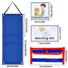 1pc Visual Schedule Calendar, Daily Work Plan, Comes With 2 Hooks And 2 Damage-Free Nails